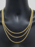 Chaine Miami Cuban Link en or 10k  4mm Maille Serrez Class Italien Special MGC-101