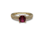 Bague Ruby Rouge en or 10k Nouveauté WGR-276