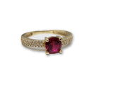 Bague Ruby Rouge en or 10k Nouveauté WGR-276