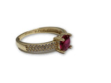 Bague Ruby Rouge en or 10k Nouveauté WGR-276