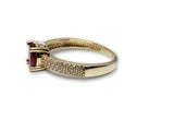 Bague Ruby Rouge en or 10k Nouveauté WGR-276