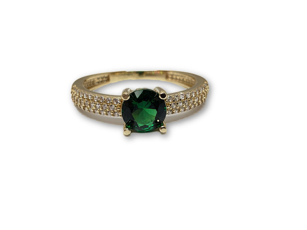 Bague Pierre Vert en or 10K Nouveauté WGR-271