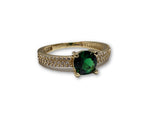 Bague Pierre Vert en or 10K Nouveauté WGR-271