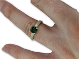 Bague Pierre Vert en or 10K Nouveauté WGR-271