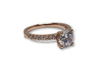 Bague Solitaire en or Rose 10K Nouveauté WGR-266