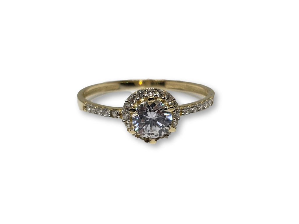 Bague Halo en or 10K WGR-270