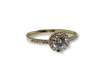 Bague Halo en or 10K WGR-270