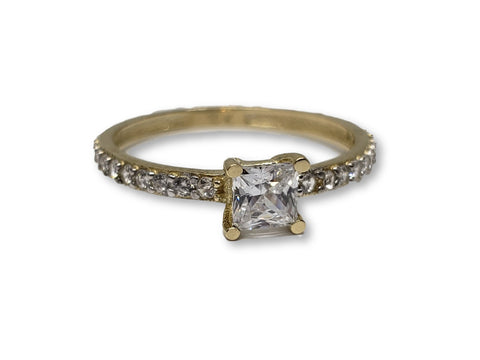 Bague solitaire en or 10K WGR-268