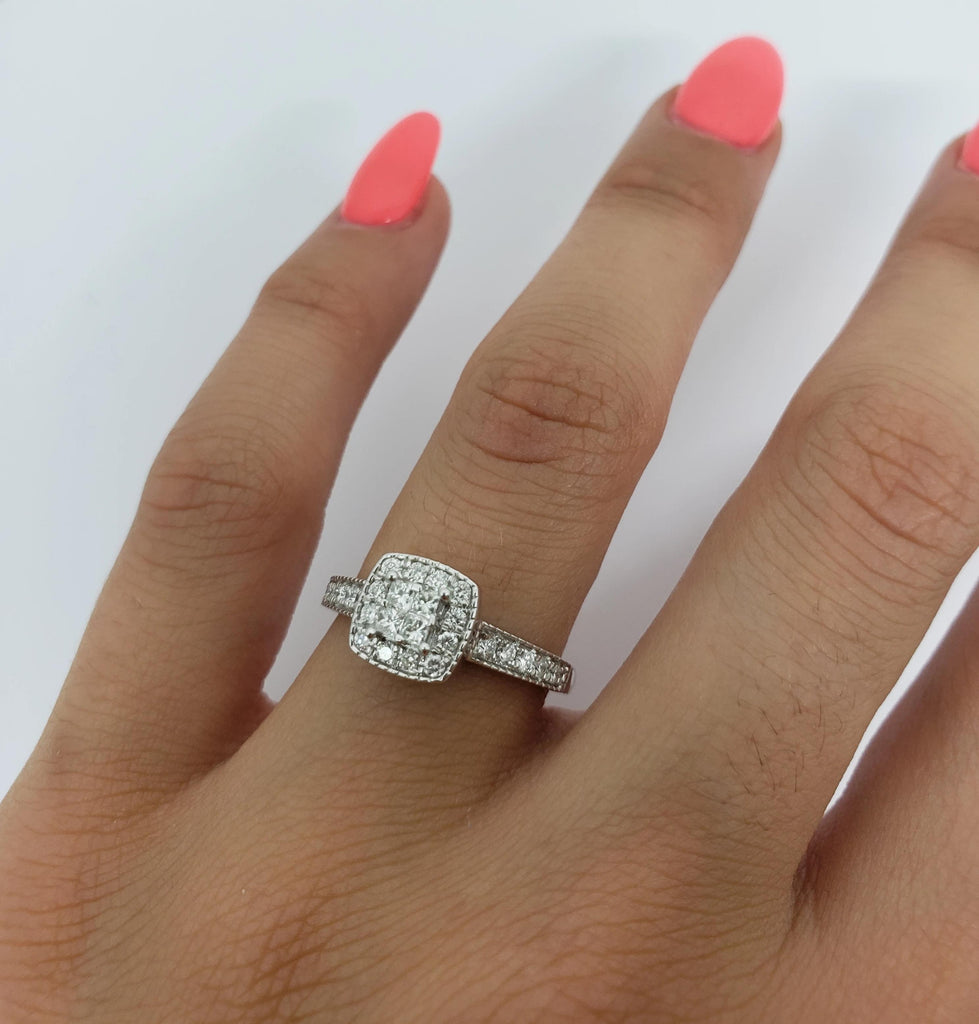 Bague Leanna4 0.40ct de diamants en or blanc 10K