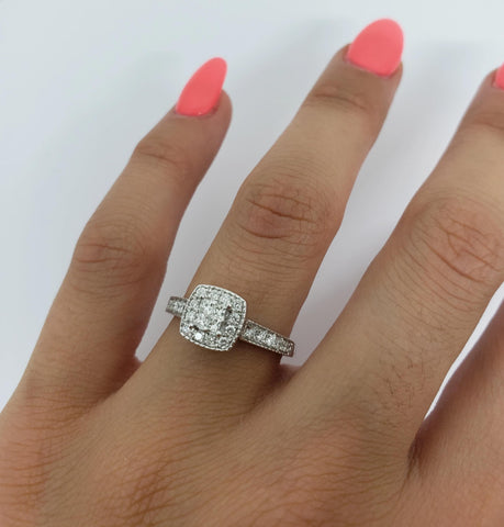 Bague Leanna4 0.40ct de diamants en or blanc 10K