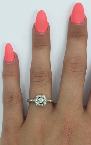 Bague Liola  0.17ct de diamants en or blanc 10k