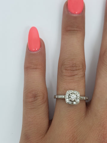 Bague Liola  0.17ct de diamants en or blanc 10k