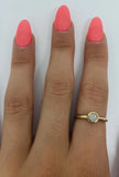 Bague Fashion Ronde 0.13ct de diamants en or jaune 14k