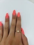 Bague Fashion Ronde 0.13ct de diamants en or jaune 14k