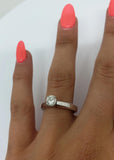 Bague Lorianna  0.80ct VS diamants en or blanc 14k