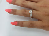Bague Lorianna  0.80ct VS diamants en or blanc 14k
