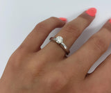 Bague Lorianna  0.80ct VS diamants en or blanc 14k