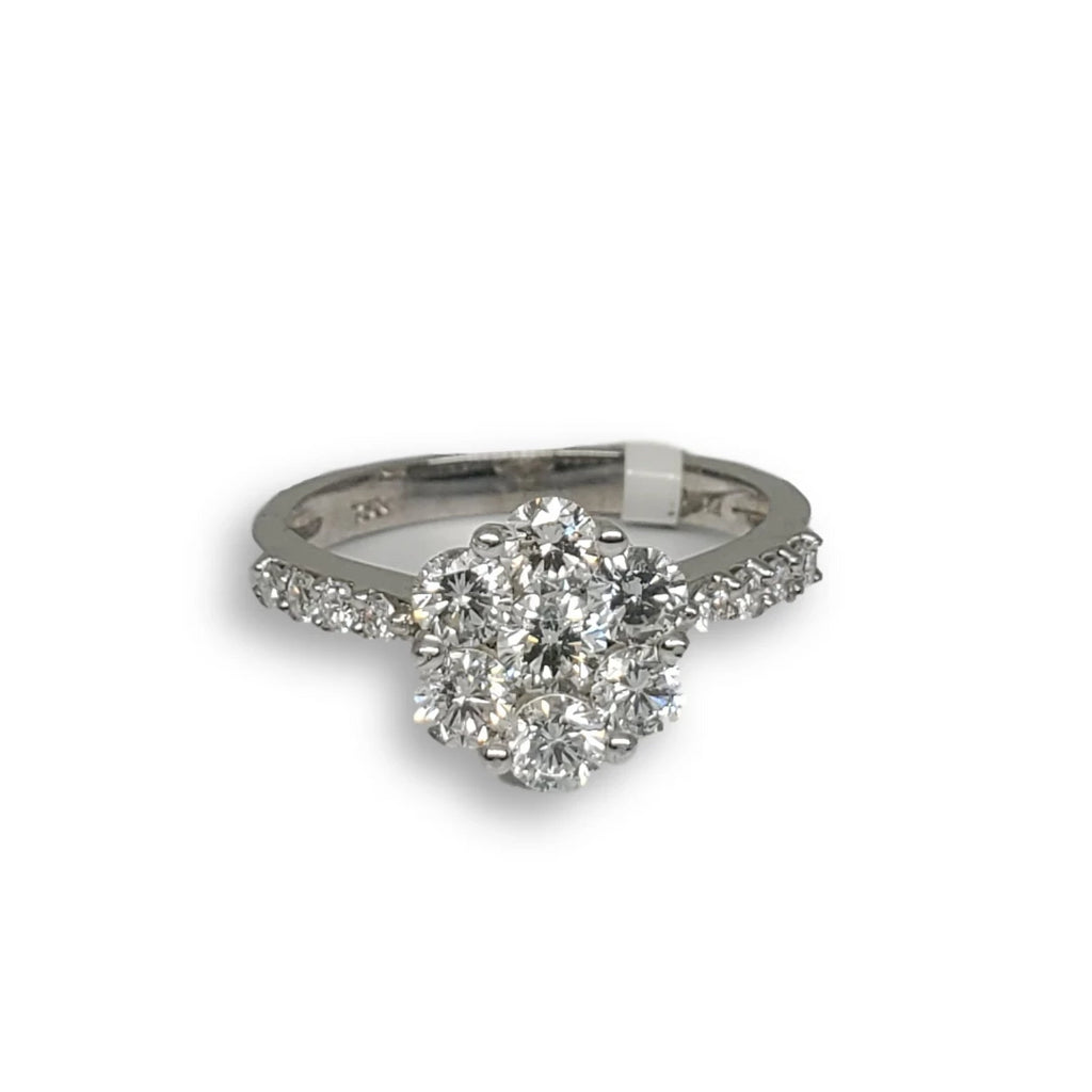 Bague de fiancaille Diana 1.14ct de diamants VS en or blanc 18k