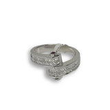 Bague de fiancaille Veronica 0.99ct de diamants VS en or blanc 18k