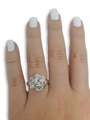 Bague de fiancaille Flora 0.42ct de diamants SI en or blanc 18k