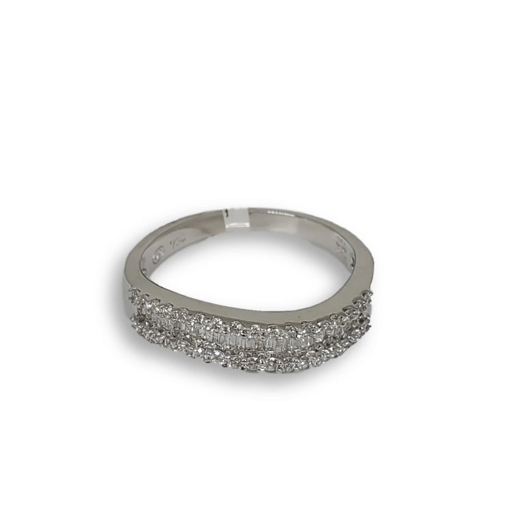 Bague de fiancaille Nadia 0.39ct de diamants VS en or blanc 18k