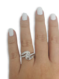 Bague de fiancaille Wendy 0.70ct de diamants VS en or blanc 18k