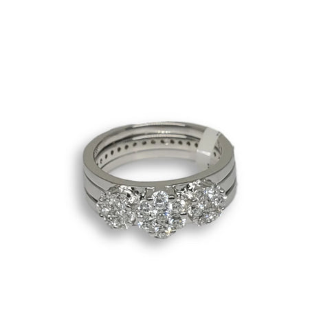 Bague de fiancaille Gwen 0.85ct de diamants VS en or blanc 18k