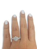 Bague de fiancaille Cheryl 1.14ct de diamants VS en or blanc 18k