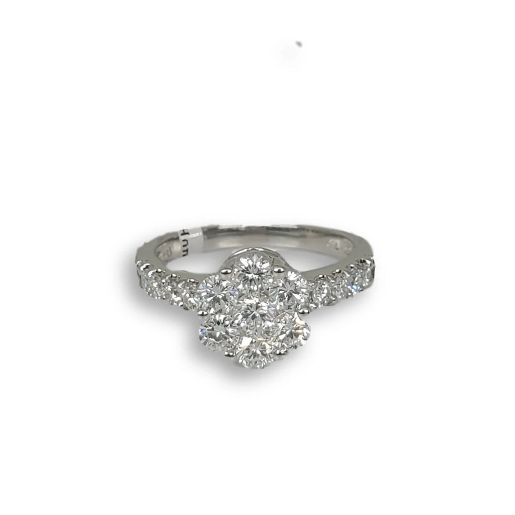 Bague de fiancaille Cheryl 1.14ct de diamants VS en or blanc 18k