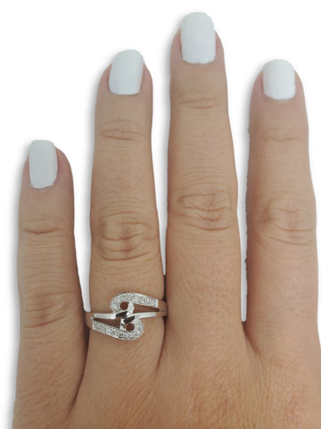 Bague de fiancaille Lisa 0.15ct de diamants SI en or blanc 18k