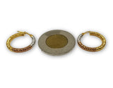 Boucle d'oreille 3 tons rond en or 10K Special GE-329 - OR QUEBEC 