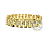 10K 15MM Bracelet CZ Rolly MB-004 - OR QUEBEC 