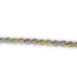 Bracelet infini 2 tons en or 10k avec zircon pour elle WBG-317 - OR QUEBEC 