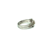 * Lillian * Bague de fiancailles en or blanc 14K avec VS SI Diamonds Center Stone 0.29CT + 0.73CT - OR QUEBEC 