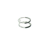 * NORA * BAGUE OR BLANC 14K AVEC NOIR DIAMANTS 0.38CT - OR QUEBEC 