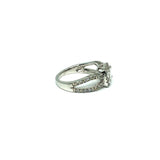 * Penelope * Bague de fiançailles en or blanc 14K  avec diamants VS1 G 0.51CT + VS1 G 0.52CT - OR QUEBEC 