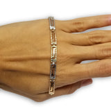Versace 3 couleurs en or jaune rose et blanc 10K diamond cut WBG-325 - OR QUEBEC 