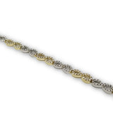 Bracelet infini 2 tons en or 10k avec zircon pour elle WBG-317 - OR QUEBEC 