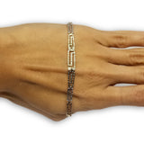Bracelet Versace Edition special en or 10k 3 couleurs coupe diamond cut WBG-324 - OR QUEBEC 