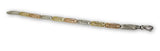 Versace 3 couleurs en or jaune rose et blanc 10K diamond cut WBG-325