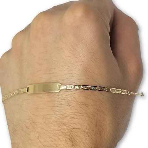 10K Or Jaune Biker Bracelete Bébé BBG-003 - OR QUEBEC 