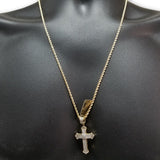 10K Or jaune 2.5MM Torsade Chaine & 0.36 CT Diamant Croix Pendentif DNG-004 - OR QUEBEC 