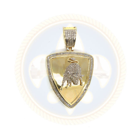 Pendentif de choix de guitare de diamant de bouledogue d'or jaune de 10K 26MM DPG-014