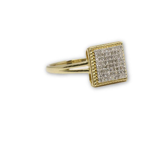 Bague Fiancailles Diamants 14K Or Jaune DRG-037 - OR QUEBEC 