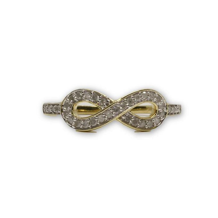 Bague infini 0.17 ct de diamants en or 14K DRG-043 - OR QUEBEC 