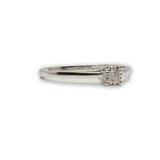 Bague Solitaire 0.05ct diamants en or blanc 10K pour femme DRG-051 - OR QUEBEC 