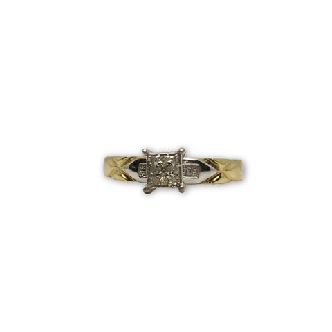 10k Femme Bague Diamants de CT DRG-059 - OR QUEBEC 