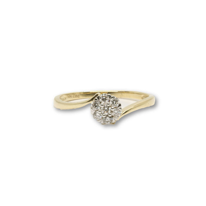 10k Femme Bague Diamants de 0.18CT DRG-067 - OR QUEBEC 