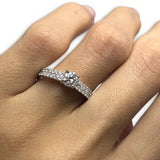 14k Femme Bague Diamants de 0.35CT +0.24CT DRG-070 - OR QUEBEC 