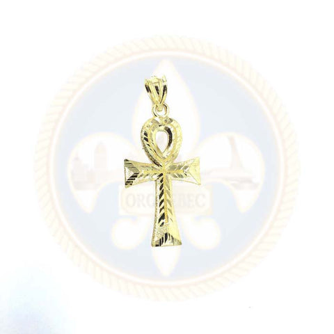 Pendentif Croix Ankh Diamond Cut en or 10K S GAP-013 - OR QUEBEC 